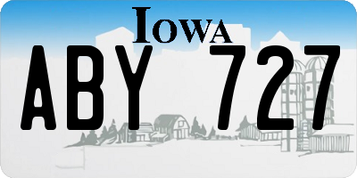 IA license plate ABY727