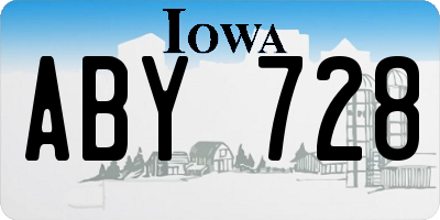 IA license plate ABY728