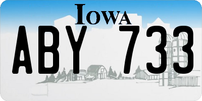 IA license plate ABY733