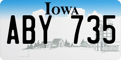 IA license plate ABY735