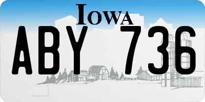 IA license plate ABY736