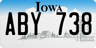 IA license plate ABY738