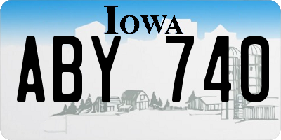 IA license plate ABY740