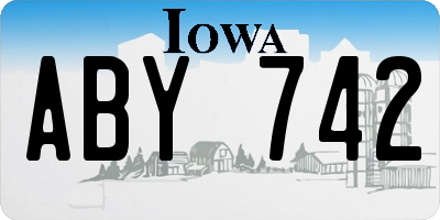 IA license plate ABY742