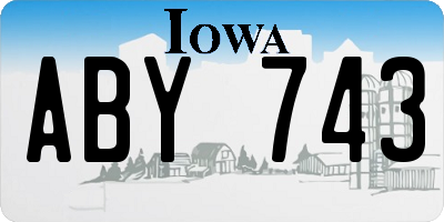IA license plate ABY743