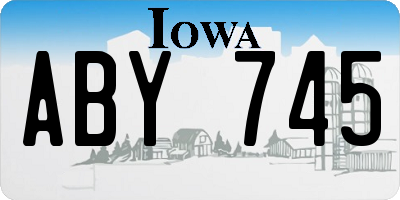 IA license plate ABY745