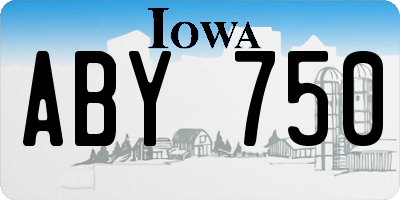 IA license plate ABY750