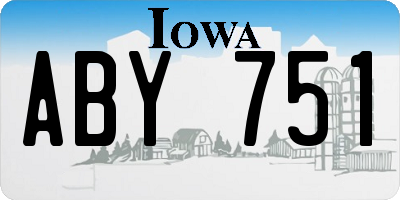 IA license plate ABY751