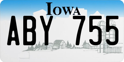 IA license plate ABY755