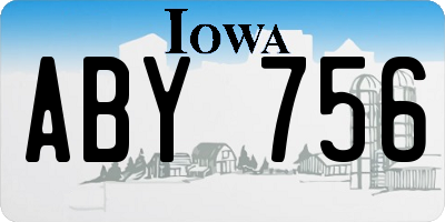 IA license plate ABY756
