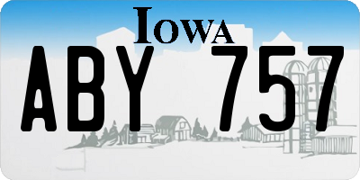 IA license plate ABY757