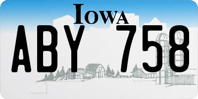 IA license plate ABY758
