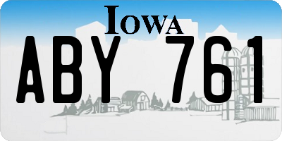 IA license plate ABY761