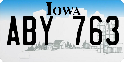 IA license plate ABY763