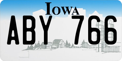 IA license plate ABY766