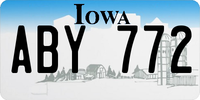 IA license plate ABY772