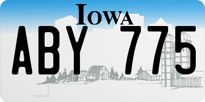 IA license plate ABY775
