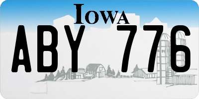 IA license plate ABY776