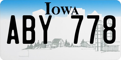 IA license plate ABY778