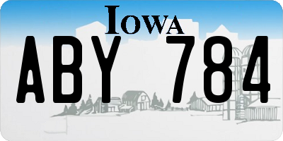IA license plate ABY784