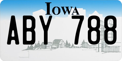 IA license plate ABY788