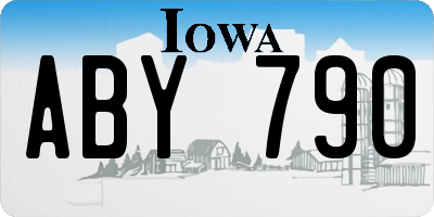 IA license plate ABY790