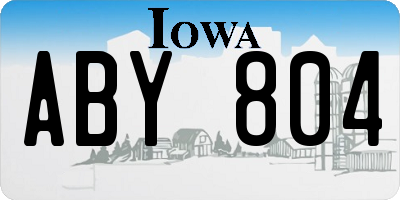 IA license plate ABY804