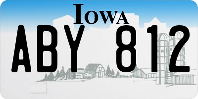IA license plate ABY812