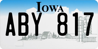 IA license plate ABY817