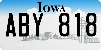 IA license plate ABY818