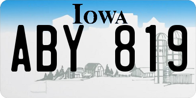 IA license plate ABY819