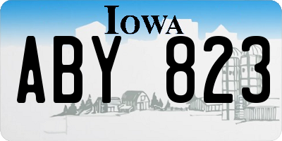 IA license plate ABY823
