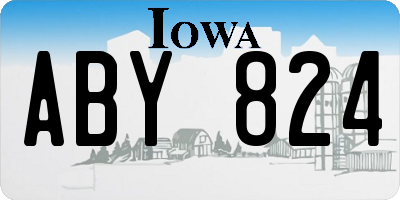 IA license plate ABY824