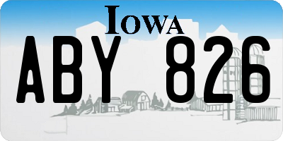 IA license plate ABY826