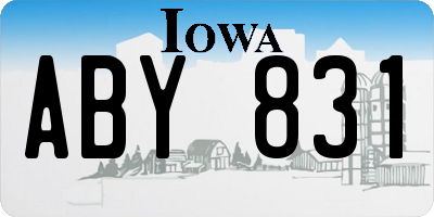 IA license plate ABY831