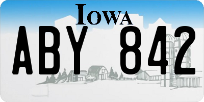 IA license plate ABY842