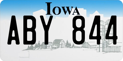 IA license plate ABY844