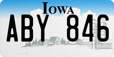 IA license plate ABY846