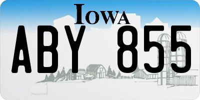 IA license plate ABY855