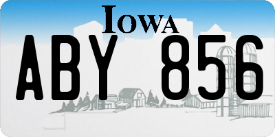IA license plate ABY856