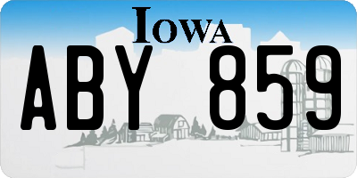 IA license plate ABY859