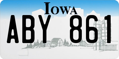 IA license plate ABY861