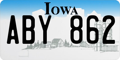 IA license plate ABY862