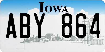 IA license plate ABY864