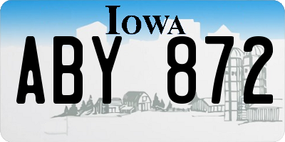 IA license plate ABY872