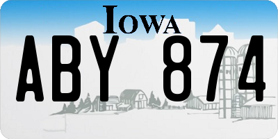 IA license plate ABY874