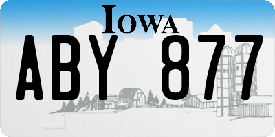 IA license plate ABY877