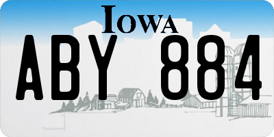 IA license plate ABY884