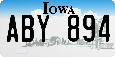 IA license plate ABY894
