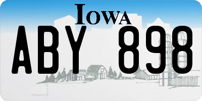 IA license plate ABY898